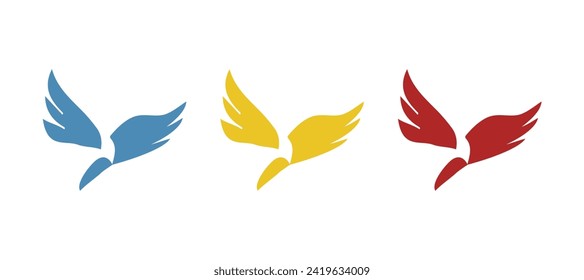 bird icon on a white background, vector illustration