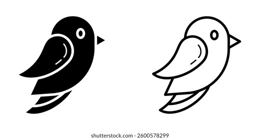 Bird icon on white background