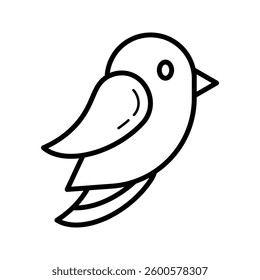 Bird icon on white background
