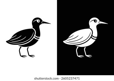 Bird icon on White Background Vector Art Illustration on white background.