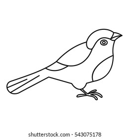 Bird icon. Outline illustration of bird vector icon for web