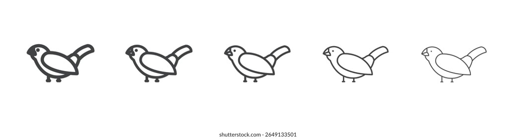 ícone pássaro contorno ilustração símbolo vetorial