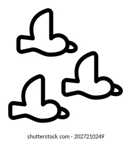 Bird icon with outline style. Suitable for website design, logo, app and UI. Based on the size of the icon in general, so it can be reduced.