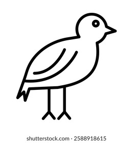 bird icon Outline vector symbol sign