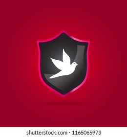 bird icon. peace sign