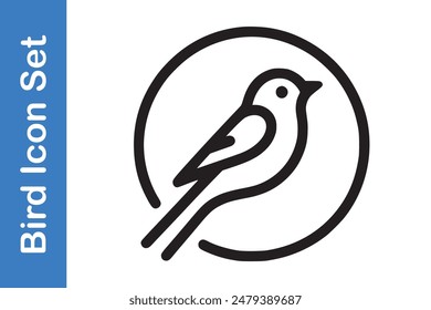 Bird Icon Set with editable vector collections. 