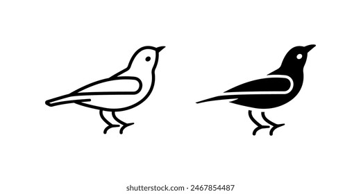 Bird icon set. for mobile concept and web design. vector illustration