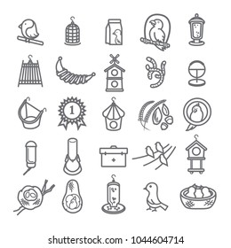 Bird icon set for pet shop 1