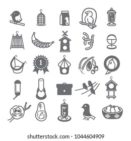 Bird icon set for pet shop 2