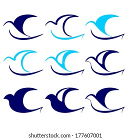 Bird icon set vector  illustration