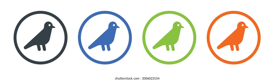 Bird icon set. Vector illustration