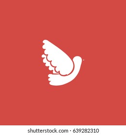bird icon. sign design. red background
