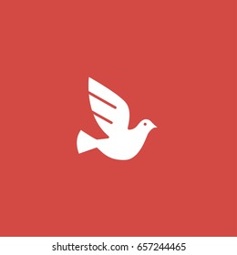 bird icon. sign design. red background