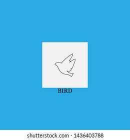 bird icon sign signifier vector