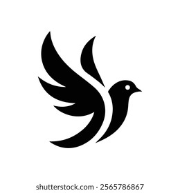 Bird icon silhouette illustration isolated