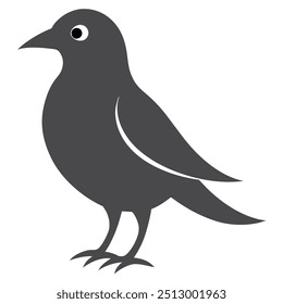 Bird icon silhouette vector illustration.
