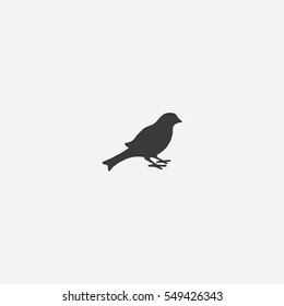 Bird Icon Silhouette Vector Illustration

