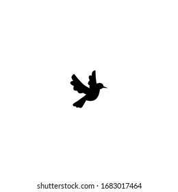 bird icon. simple, flat, black.