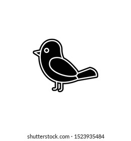 Bird icon. Simple glyph, flat vector of petshop icons for ui and ux, website or mobile application