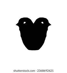 Bird icon. Simple style bird company poster background symbol. Bird brand logo design element. Bird t-shirt printing. Vector for sticker.