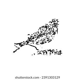 Bird icon. Simple style nature travel big sale poster background symbol. Bird brand logo design element. Bird t-shirt printing. Vector for sticker.