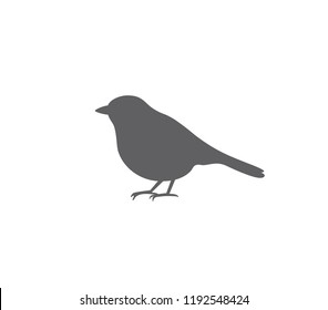 Bird icon. Sparrow icon.  Sparrow bird vector illustration.  Climate change. 