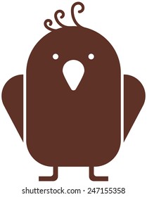 Bird icon - stylized art zoo icons set