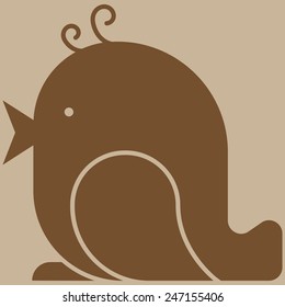 Bird icon - stylized art zoo icons set