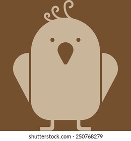 Bird icon - stylized art zoo icons set