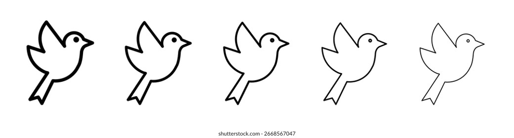 Vogelsymbol Symbolkonzept für Web design.simple Linie Vektorsymbol. Logo-Illustration