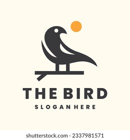 Bird Icon Symbol. Bird Logo Stock Vector Emblem Design.