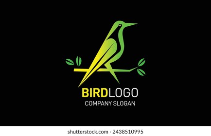 Bird icon symbol peacock minimalist modern logo design icon template