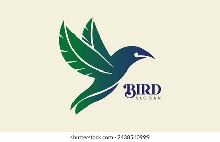 Bird icon symbol peacock minimalist modern logo design icon template