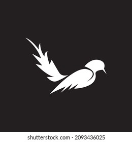 Icono de pájaro e ilustración del vector de símbolo