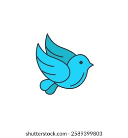 Bird icon symbol vector illustration isolated on white background