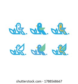icono de pájaro que se puede utilizar para todo tipo de empresas.