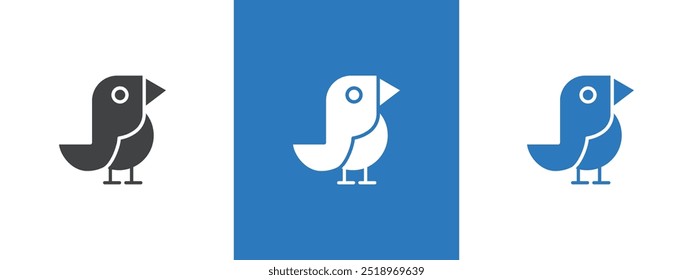 bird icon thin line illustration