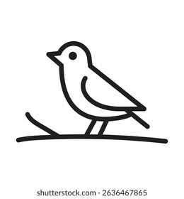 bird icon Thin line illustration
