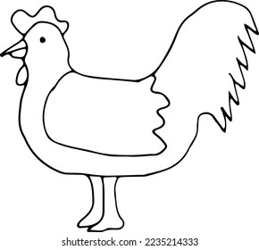 Vogelsymbol, dünner Linienstil, flaches Design, handgezeichnet, handgezeichnet