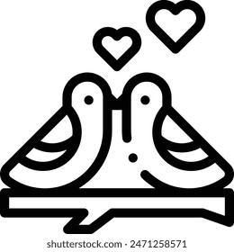 bird icon. Thin Linear Style Design Isolated On White Background