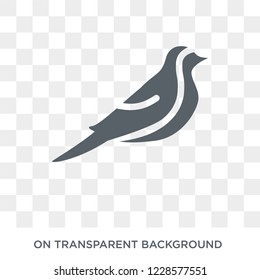 Bird icon. Trendy flat vector Bird icon on transparent background from animals collection. 
