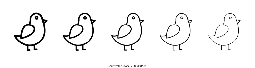 Icono de pájaro Arte vectorial Ilustración