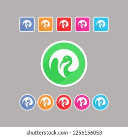 Bird Icon Vector Collor Templete
