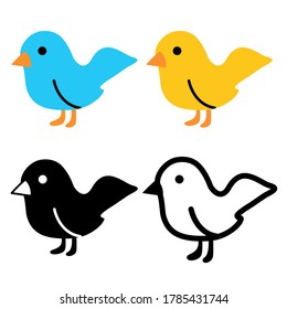 Bird icon vector design isolated on white background.