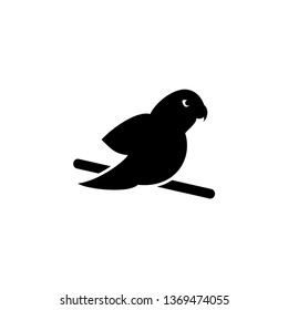 Bird icon vector. Flat design. Trendy isolated on white background.