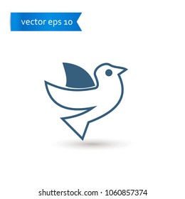 bird. bird icon. bird vector. flat style. sign design vector. sign design. Vector EPS 10