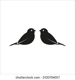 bird icon vector. bird vector graphic illustration on white background. color editable