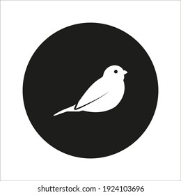 bird icon vector. bird vector graphic illustration on white background. color editable