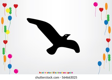 bird icon vector illustration eps10.