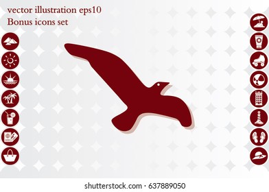 bird icon vector illustration eps10.